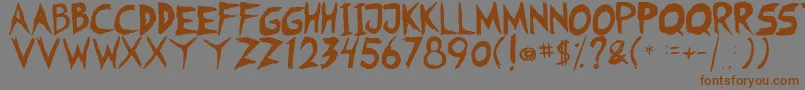Fearless Coyne Shadow Font – Brown Fonts on Gray Background