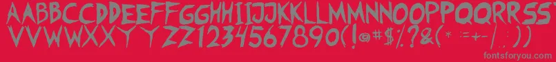 Fearless Coyne Shadow Font – Gray Fonts on Red Background