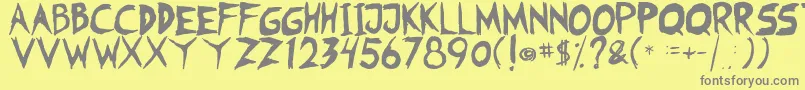 Fearless Coyne Shadow Font – Gray Fonts on Yellow Background