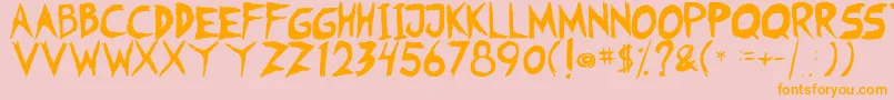 Fearless Coyne Shadow Font – Orange Fonts on Pink Background