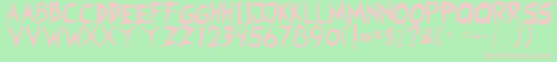 Fearless Coyne Shadow Font – Pink Fonts on Green Background