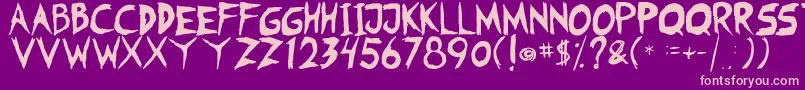 Fearless Coyne Shadow Font – Pink Fonts on Purple Background