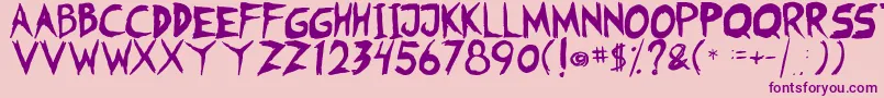 Fearless Coyne Shadow Font – Purple Fonts on Pink Background