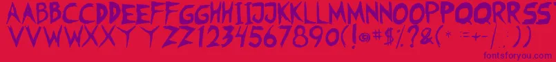 Fearless Coyne Shadow Font – Purple Fonts on Red Background
