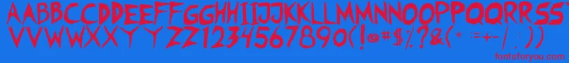 Fearless Coyne Shadow Font – Red Fonts on Blue Background