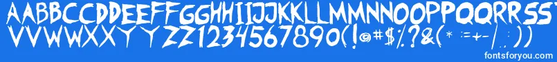 Fearless Coyne Shadow Font – White Fonts on Blue Background