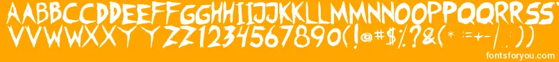 Fearless Coyne Shadow Font – White Fonts on Orange Background