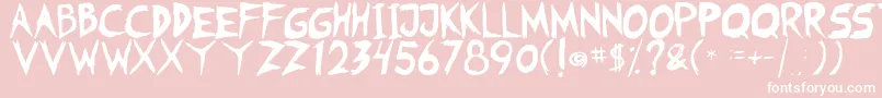 Fearless Coyne Shadow Font – White Fonts on Pink Background