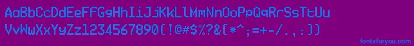 Ticketing Font – Blue Fonts on Purple Background