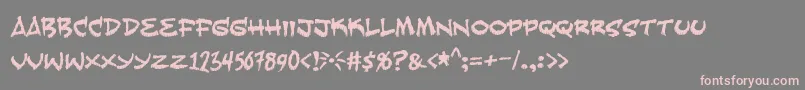 フォントfearless – 灰色の背景にピンクのフォント
