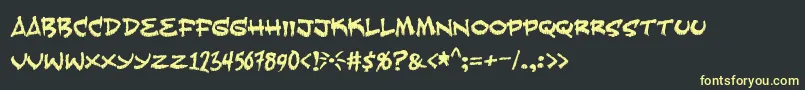 fearless Font – Yellow Fonts on Black Background