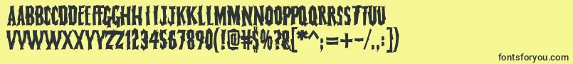 FearlessVampireKillers Font – Black Fonts on Yellow Background