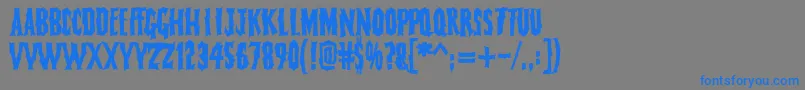 FearlessVampireKillers Font – Blue Fonts on Gray Background