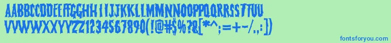 FearlessVampireKillers Font – Blue Fonts on Green Background