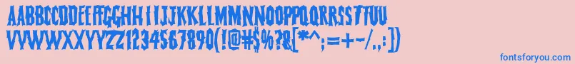 FearlessVampireKillers Font – Blue Fonts on Pink Background