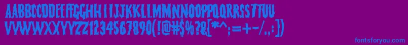 FearlessVampireKillers Font – Blue Fonts on Purple Background