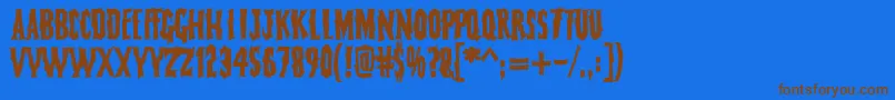 FearlessVampireKillers Font – Brown Fonts on Blue Background