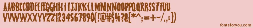 FearlessVampireKillers Font – Brown Fonts on Pink Background