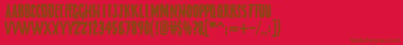 FearlessVampireKillers Font – Brown Fonts on Red Background