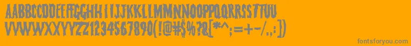 FearlessVampireKillers Font – Gray Fonts on Orange Background