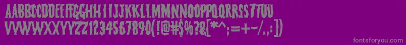 fuente FearlessVampireKillers – Fuentes Grises Sobre Fondo Morado