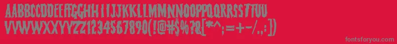 FearlessVampireKillers Font – Gray Fonts on Red Background