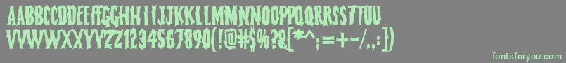FearlessVampireKillers Font – Green Fonts on Gray Background