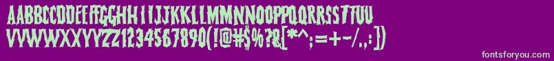 FearlessVampireKillers Font – Green Fonts on Purple Background