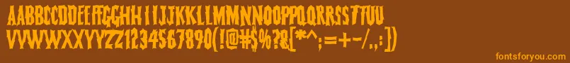 FearlessVampireKillers Font – Orange Fonts on Brown Background