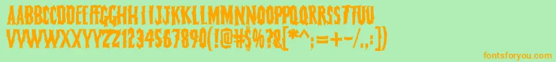 FearlessVampireKillers Font – Orange Fonts on Green Background