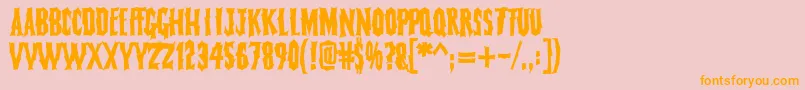 FearlessVampireKillers Font – Orange Fonts on Pink Background