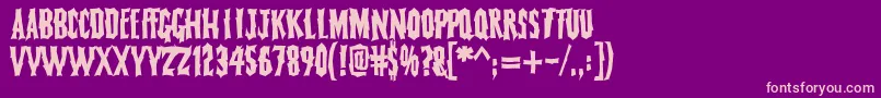 FearlessVampireKillers Font – Pink Fonts on Purple Background