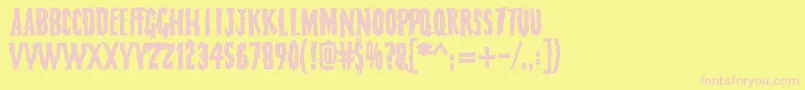 FearlessVampireKillers Font – Pink Fonts on Yellow Background