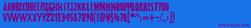 FearlessVampireKillers Font – Purple Fonts on Blue Background