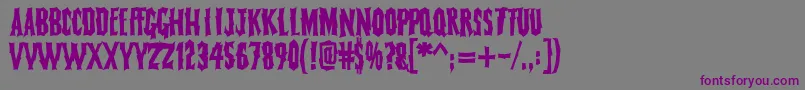 FearlessVampireKillers Font – Purple Fonts on Gray Background