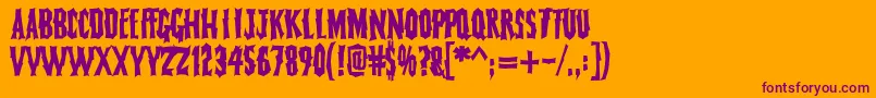 FearlessVampireKillers Font – Purple Fonts on Orange Background