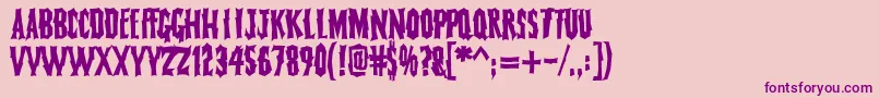 FearlessVampireKillers Font – Purple Fonts on Pink Background
