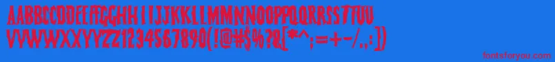 FearlessVampireKillers Font – Red Fonts on Blue Background