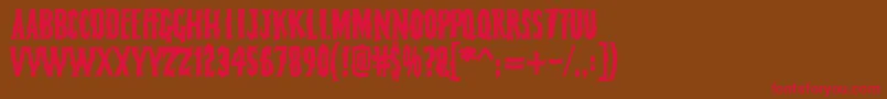 FearlessVampireKillers Font – Red Fonts on Brown Background