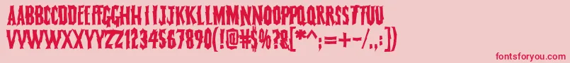 FearlessVampireKillers Font – Red Fonts on Pink Background
