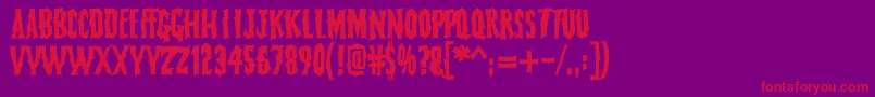 FearlessVampireKillers Font – Red Fonts on Purple Background