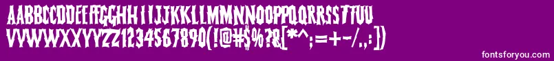 FearlessVampireKillers Font – White Fonts on Purple Background