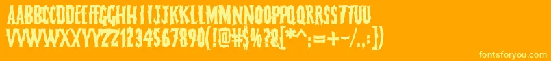 FearlessVampireKillers Font – Yellow Fonts on Orange Background