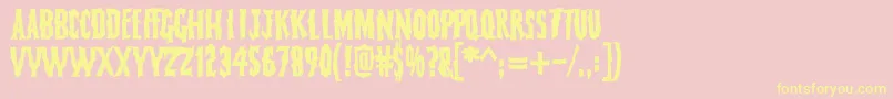 FearlessVampireKillers Font – Yellow Fonts on Pink Background