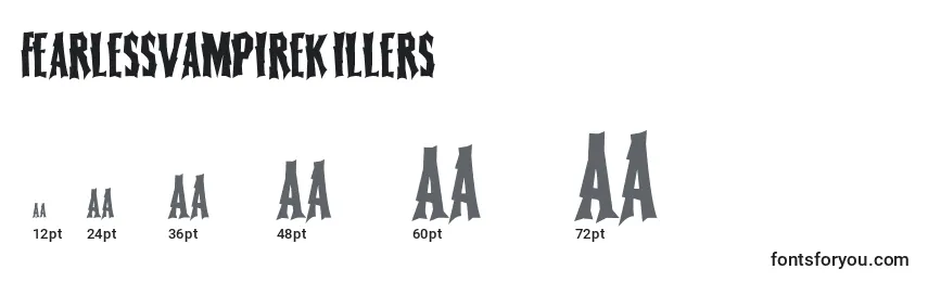 Größen der Schriftart FearlessVampireKillers (126451)