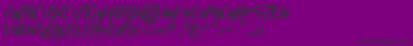 Feathergraphy Clean-Schriftart – Schwarze Schriften auf violettem Hintergrund