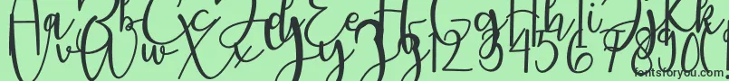 featrisse Font – Black Fonts on Green Background
