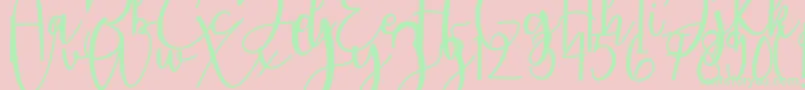 featrisse Font – Green Fonts on Pink Background