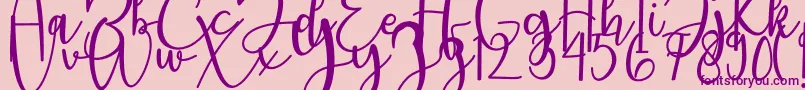 featrisse-Schriftart – Violette Schriften auf rosa Hintergrund