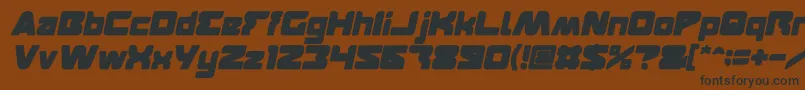 Police FEATURED Bold Italic – polices noires sur fond brun